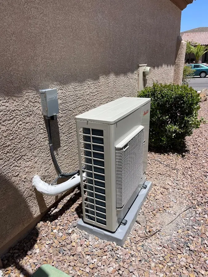 Residential air conditioning condenser unit in Fallbrook