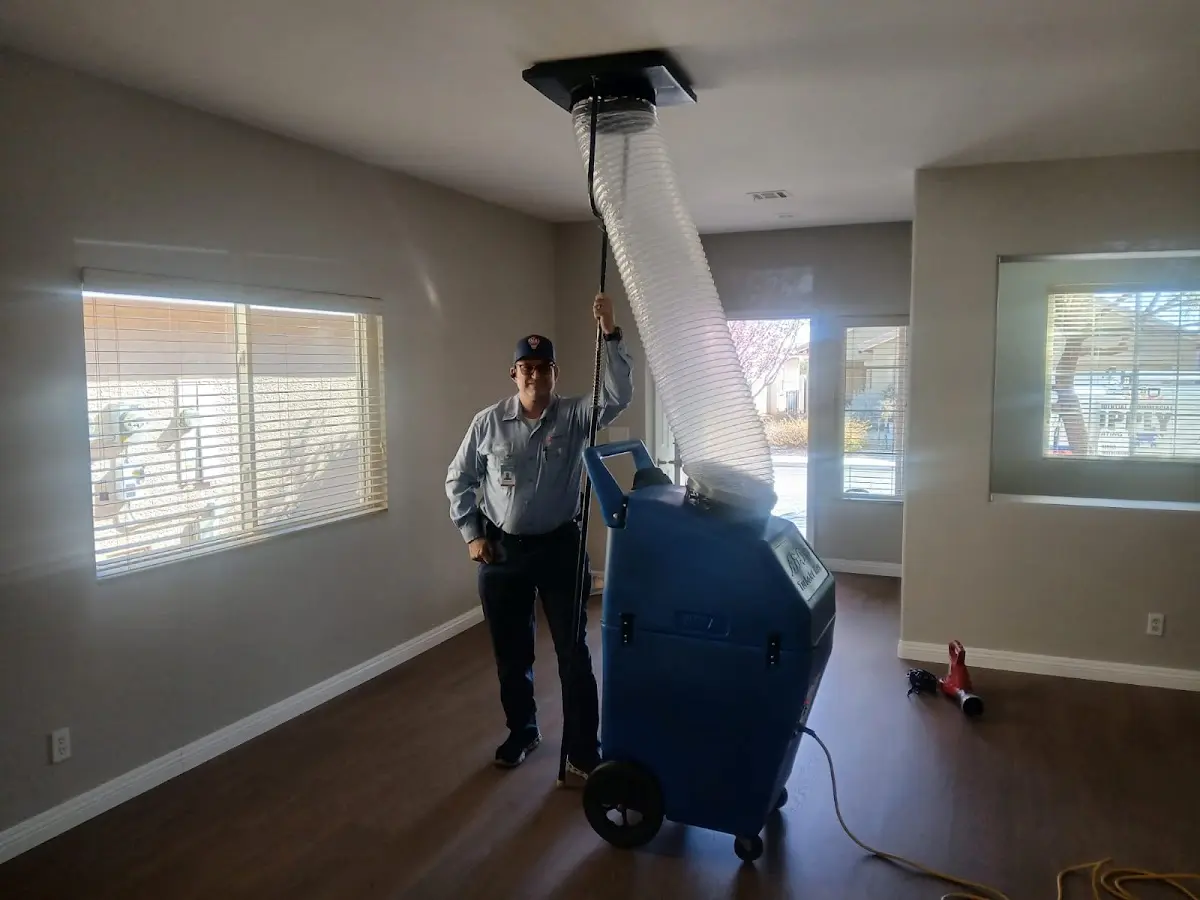 Professional Dryer Vent Cleaning work inside a Fallbrook home
